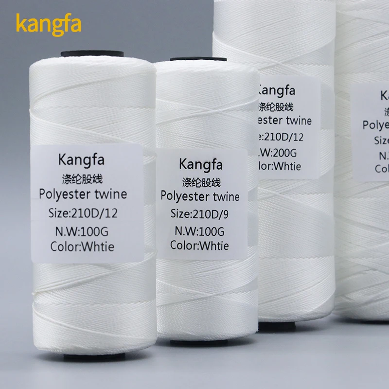 210d/12ply 100% высокопрочная полиэфирная нить вязания крючком прозрачная hilo для стеганых матрасов