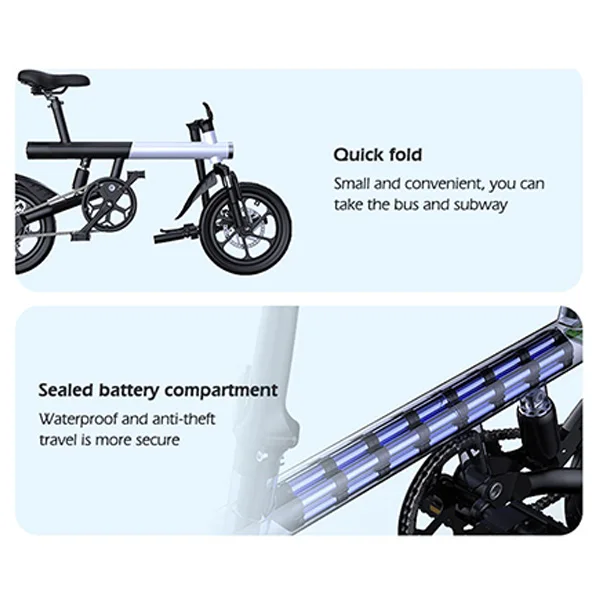 EU UK Warehouse Dropshipping MZ-4 APP Control 48V 350W 14Inch Hybrid E-Bike Folding Electric City Bike For Adults