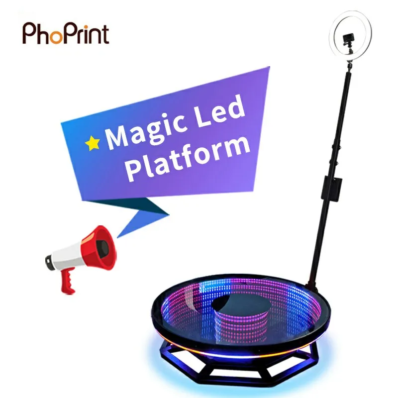 Professional Automatic Spin Round 360 Degree Party Video Camera Photo Booth Set