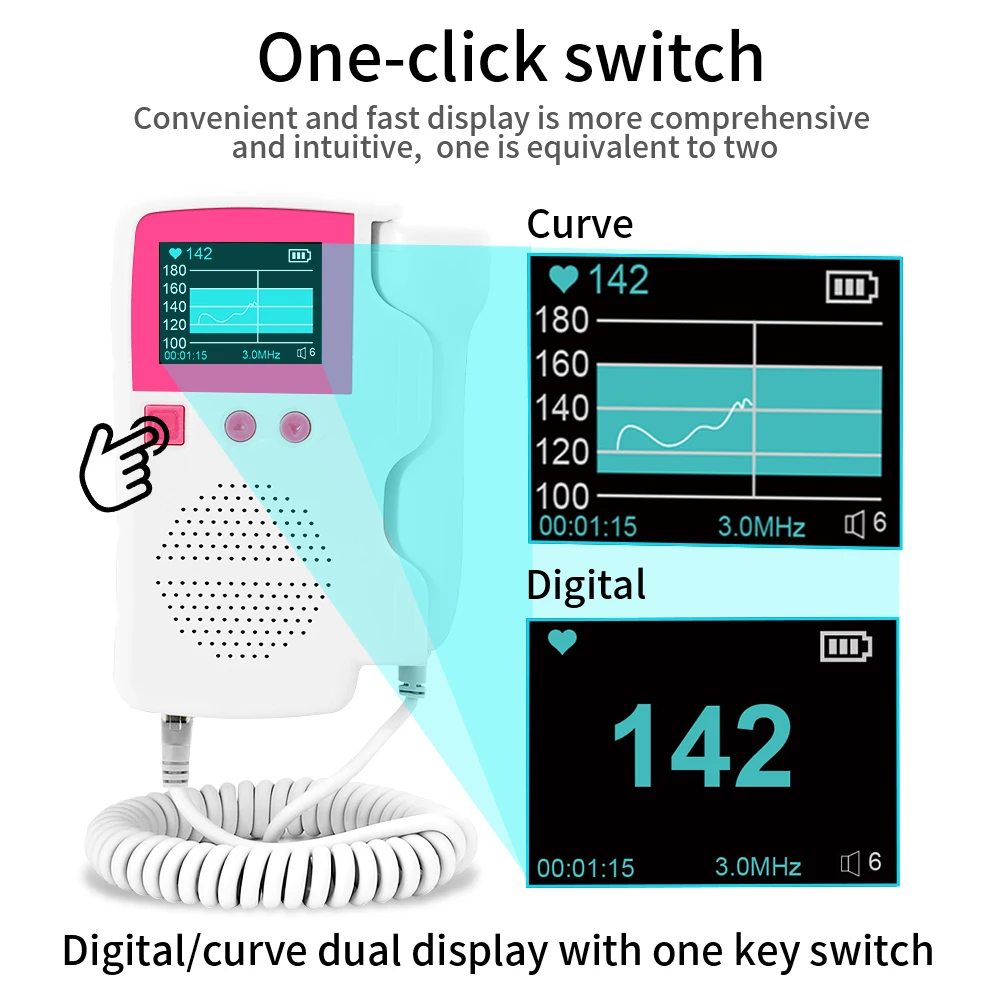 Электрический пренатальный аппарат для измерения частоты сердцебиения плода 3 0 МГц
