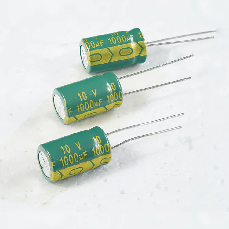 Customizable Gold lettering on green background with Cost-effective 1000UF 10V aluminum electrolytic capacitors