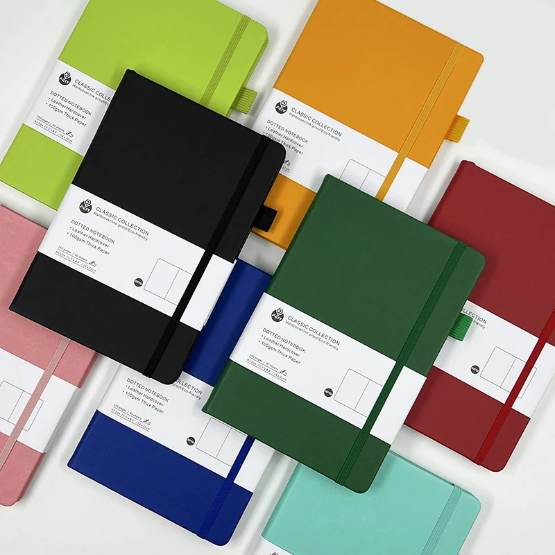 Custom Wholesale  A4 A5 Personalized Printed Lined Hardcover Note Book PU Leather Journal Business Notebooks With Logo