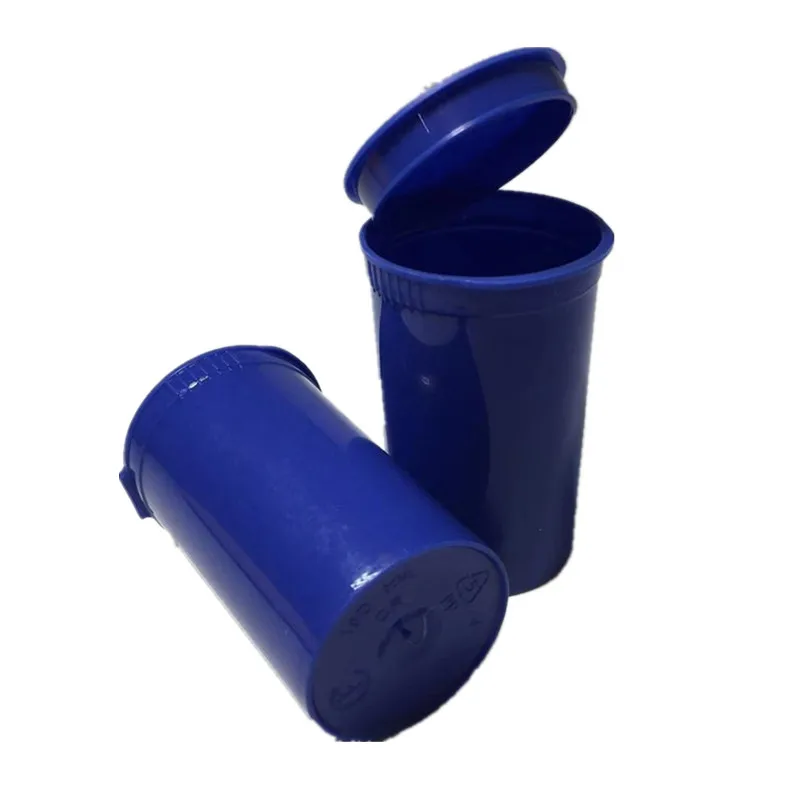 Wholesale 19 Dram Child Resistant Pop Top Open Vials Squeeze Flip Pop Top Bottle