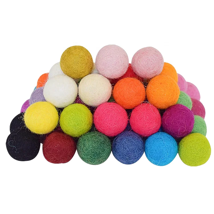 DIY 1cm 2cm 2.5cm 3cm 4cm  wool  felt balls for crafts christmas decoration