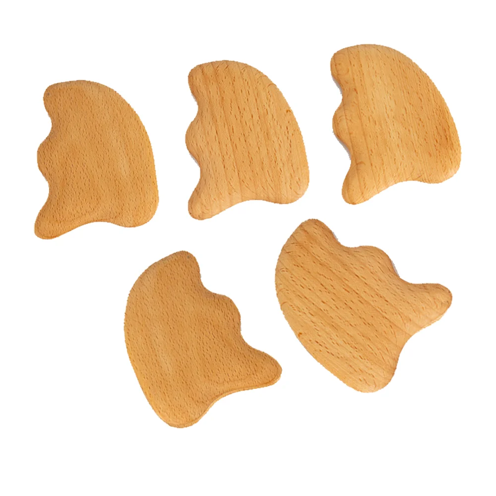 High Quality Wooden Guasha Tools Full Body Lymphatic Drainage Cellulite Massage Custom Logo Wooden Gua Sha Massager