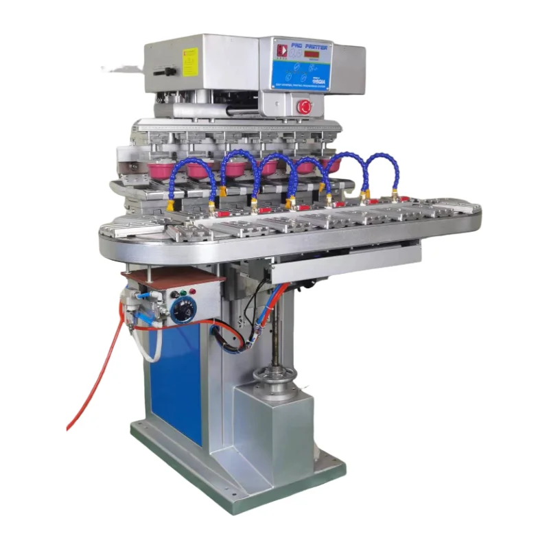 Premium Packaging Labels Printer Automatic Ink Pneumatic Label Six Color Pad Printing Machine for Products