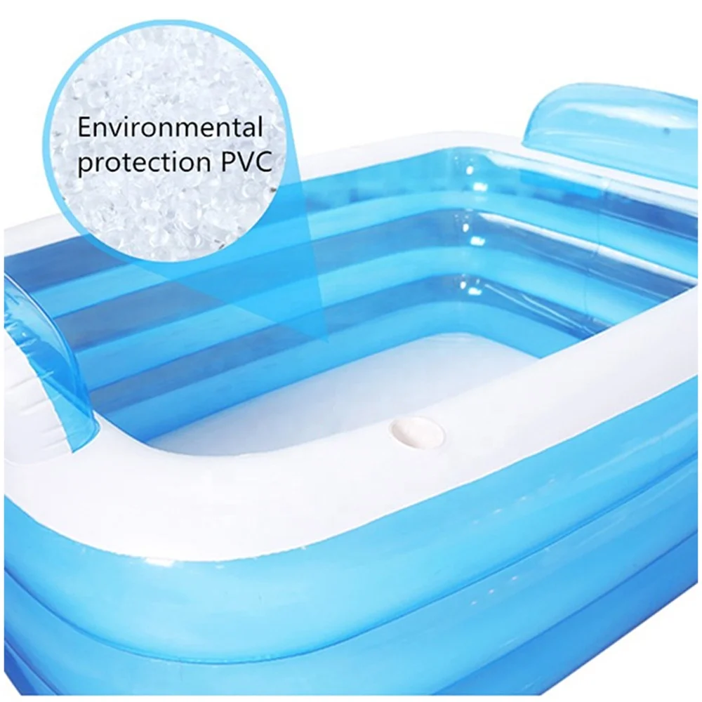 3 rings Tent Pool Water Play Inflatable Kids Swimming Pool Outdoor Garden Swimming Pool With Canopy Easy to Inflate for Family