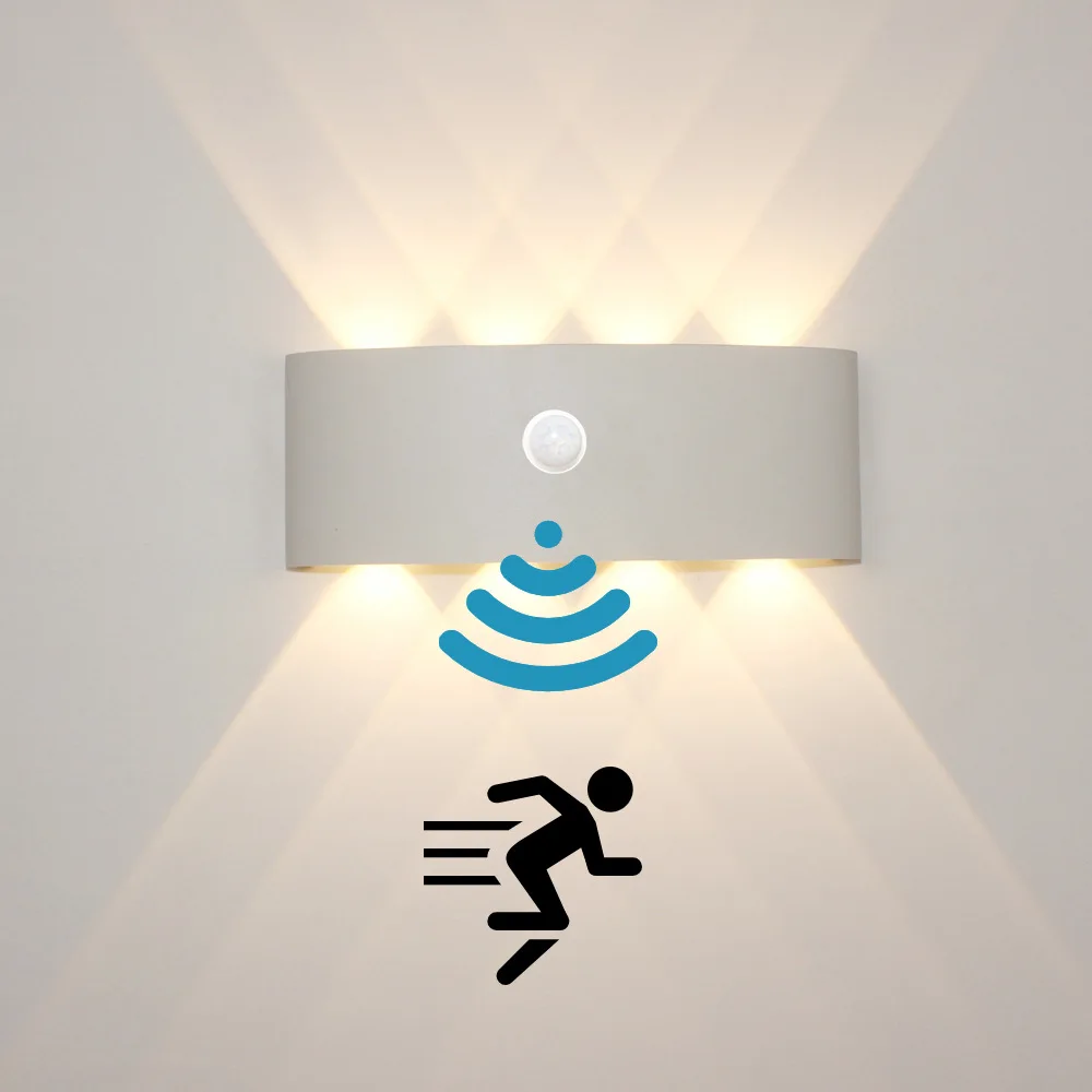 8w Sensor Wall Lamp Human Pir Motion Sensor Led Wall Light Smart ledWall Mount Sensor Light