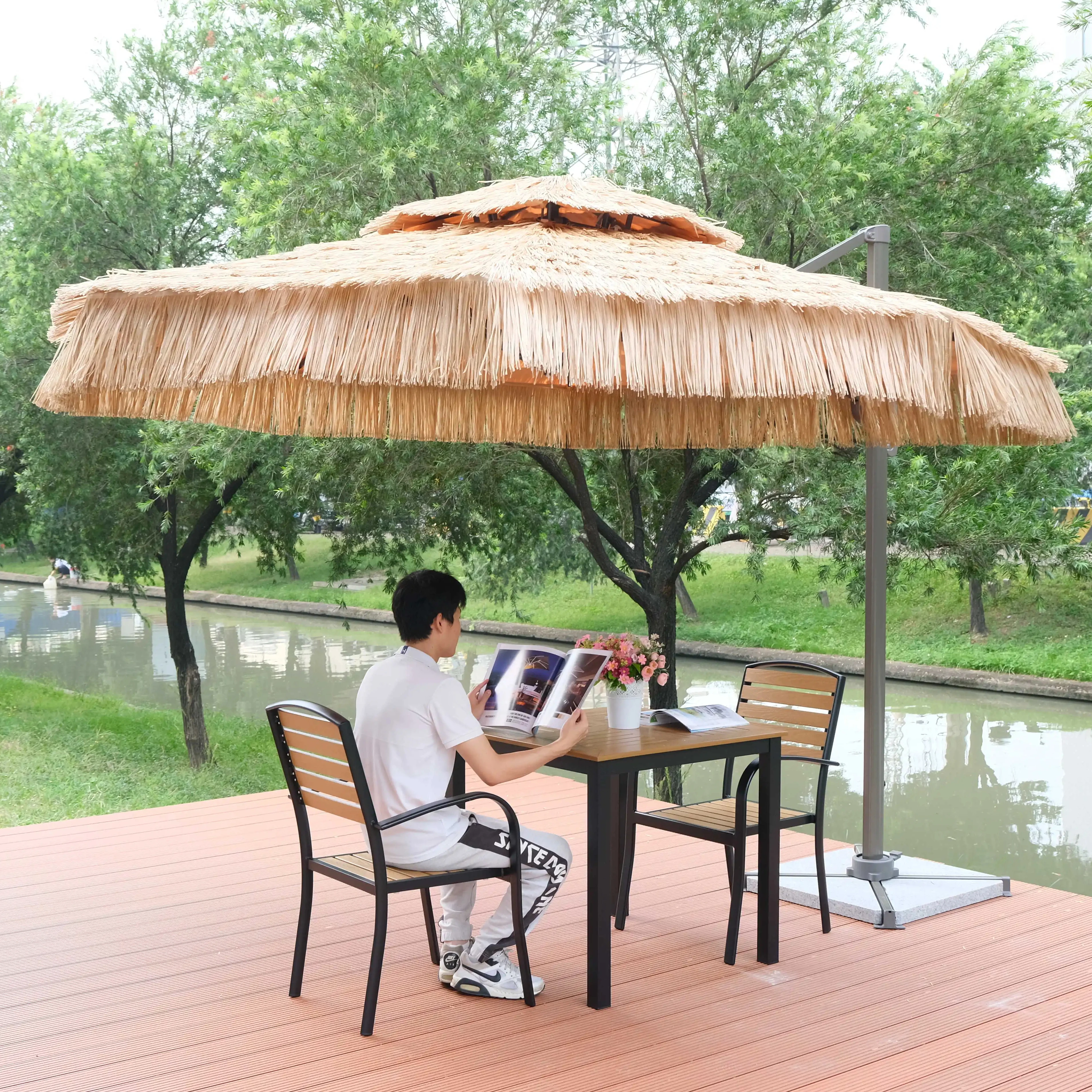 luxurious beach patio umbrella umbrella outdoor stand custom outdoor patio decking thatch beach umbrella furniture parasol