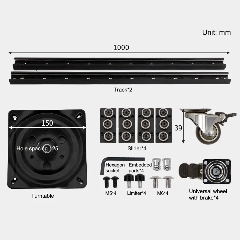 Top Telescopic Hardware DIY Rotating System Adjustable Mobile Sliding Foldable Rolling Kitchen Island With Extended Table