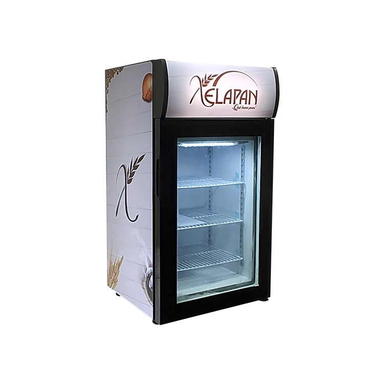 Meisda SD50B 50L Three-Layered Tempered Glass Door Single-Temperature Freezer for Grocery Shop Ice Cream Frozen Food
