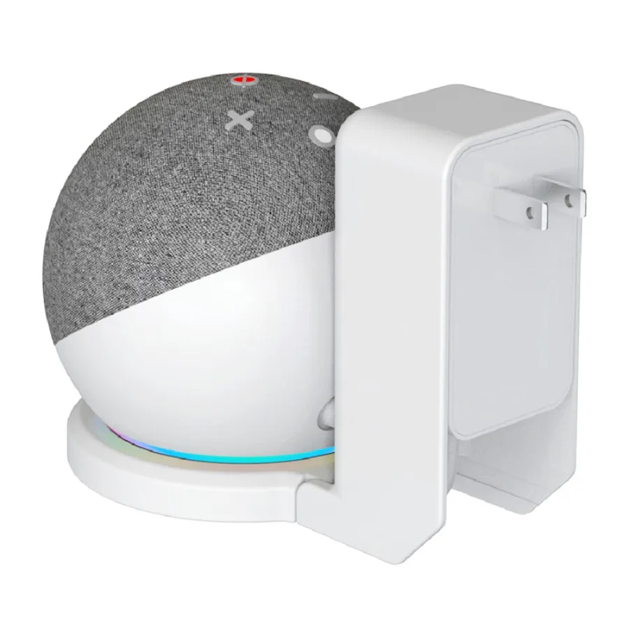 Wall Mount Outlet Shelf Holder Stand for Amazon Alexa Echo Dot 4th 5th Gen Generation Smart Speaker