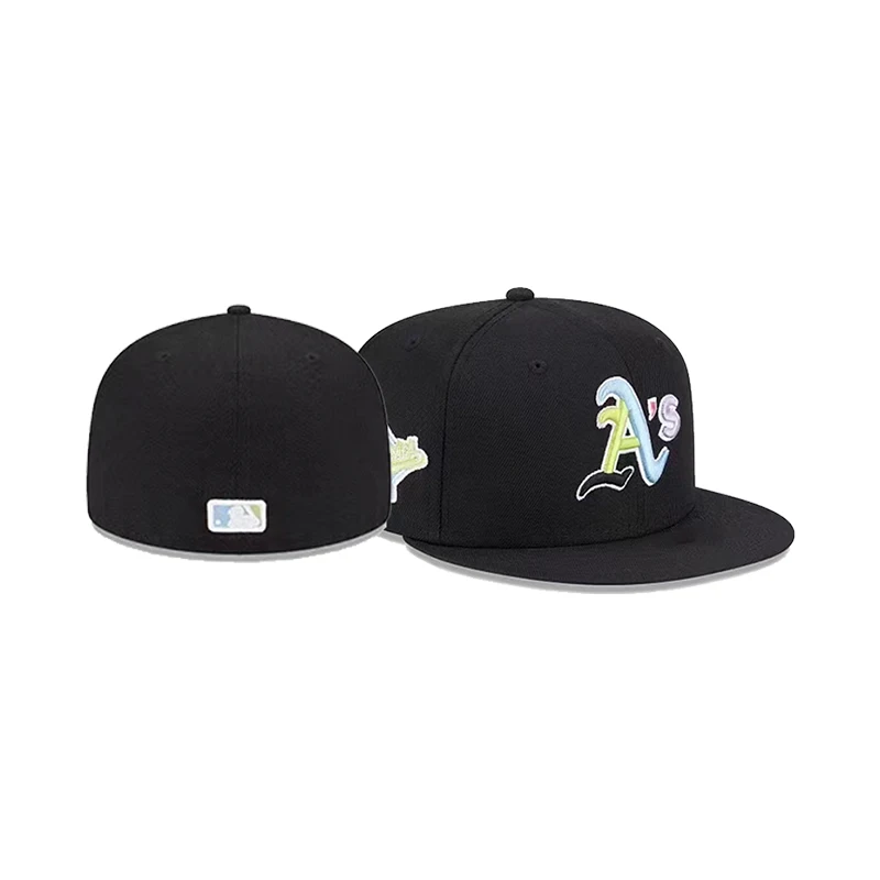 2024 Wholesale Custom Gorras Original Embroidery Logo Fitted Caps Snapback Hats World Patches Closed Baseball Cap