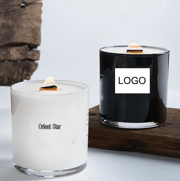 Да, ручная работа, Ароматизированная банка для соевого воска, Свеча из соевого воска, Свеча из соевого воска, фитиль из дерева