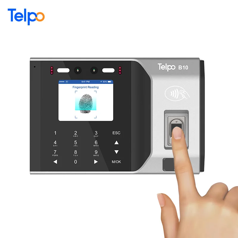 Устройство для распознавания лица сотрудника Telpo B10 с Wi-Fi и Биометрическим отпечатком пальца