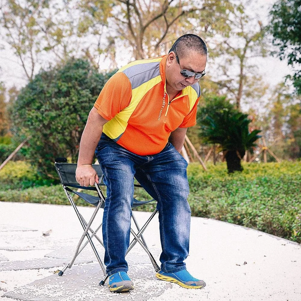 
Folding Cane Seat for Women/Men with Heavy Duty Walker Chair Beach Camping Travel Stool 2 Handle with 4 Legs 