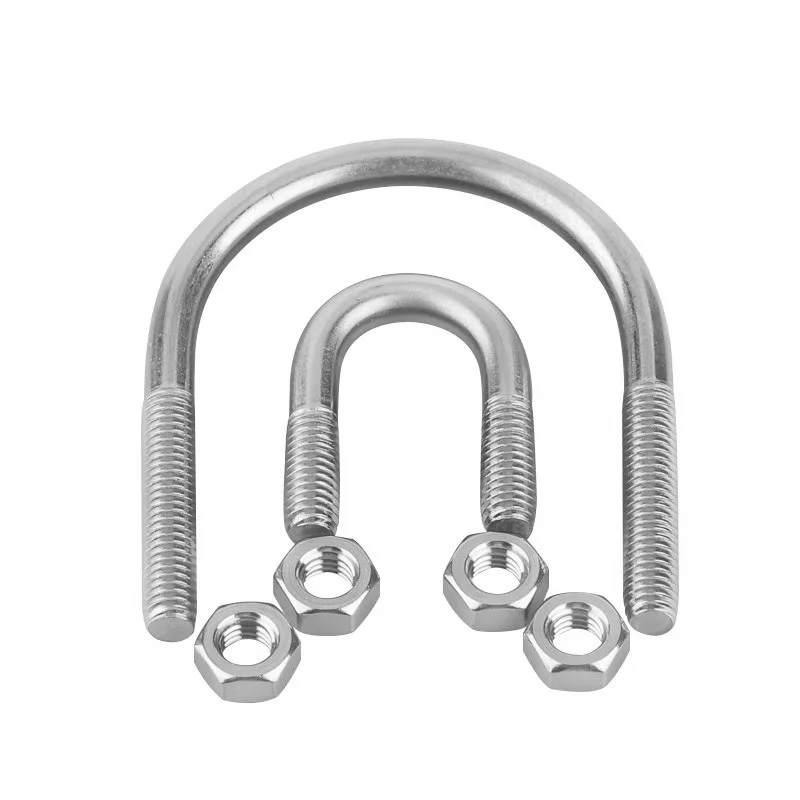 Stainless Steel 304 316 SS M6 M8 M10 M4 M5 M20 u kit SAF 2205 2507 904L 1.4410 1.4462 U bolts and nuts u-bolt With Washer