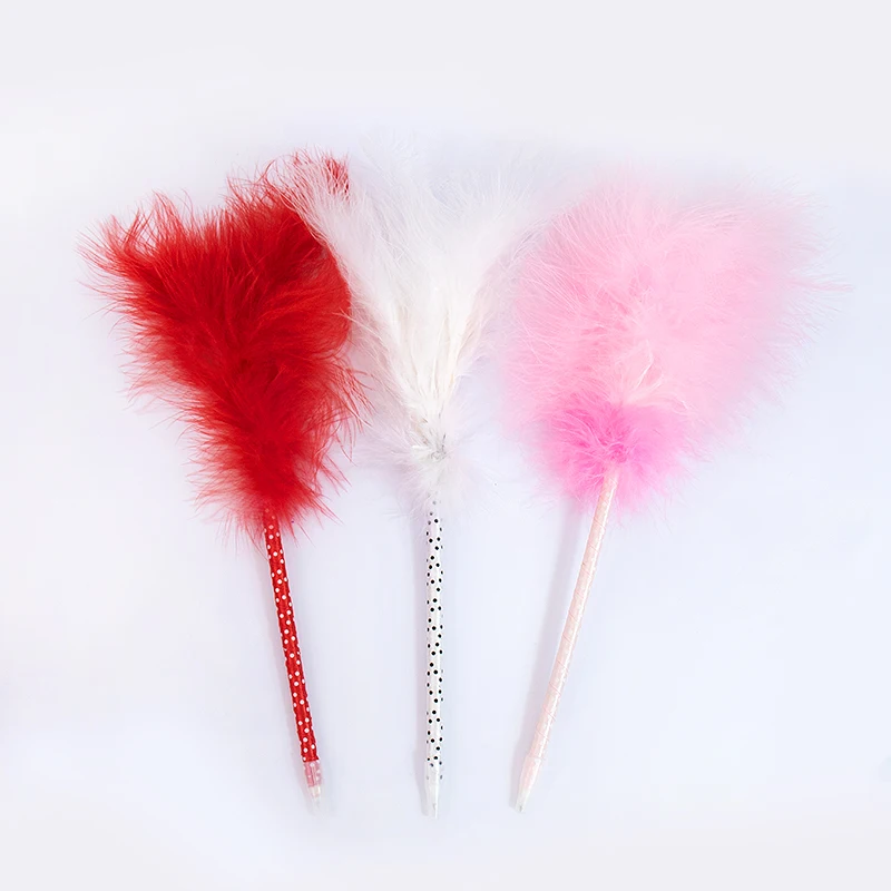 different colors feather quill fluffy pen,Gifts Pink Fluffy Novelty Pens Colorful Ballpoint Pen For School Office