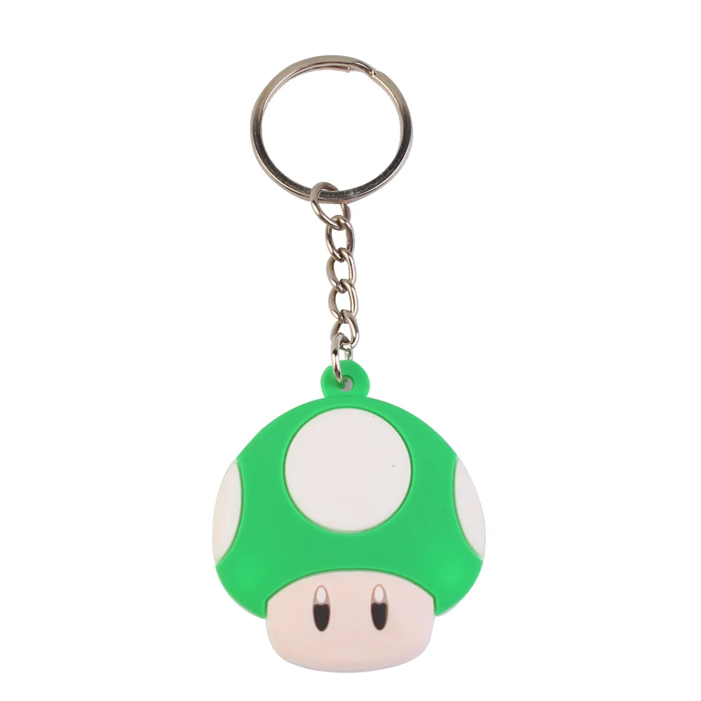 Lovely Cartoon Mario Yoshi Toad Keychain 2D PVC Plane Two-Sided Key Chain Wholesale Promotional Gift Bag Pendant Key Rings