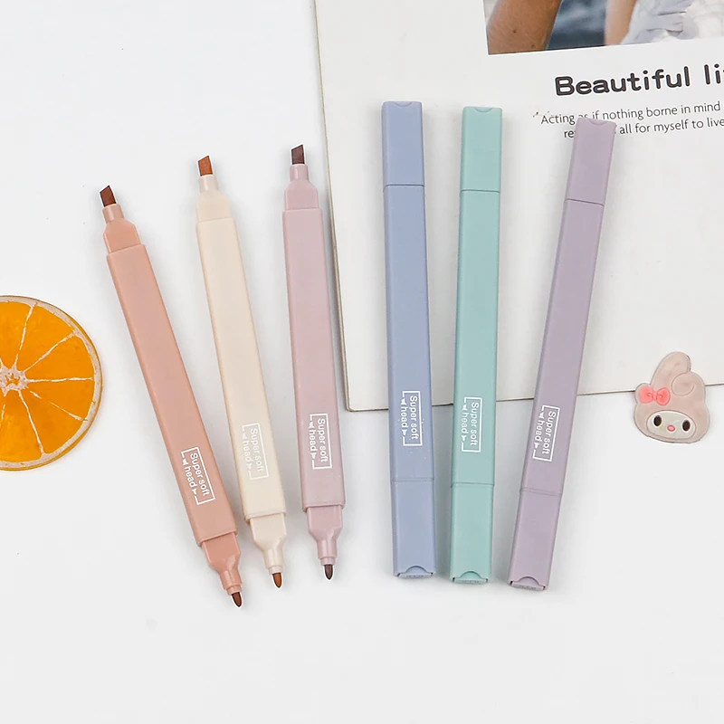 Хайлайтер указывает на внимание учеников. Цвет Ретро, высокая стоимость и большая емкость. Цветная двухсторонняя маркерная ручка Mo Landi.