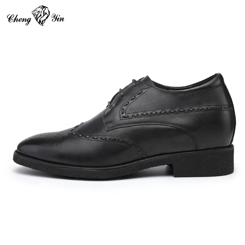 Wholesale men shoes Top Quality Genuine leather invisible increasing Mens dress shoes European Design Elevator Shoes for men
