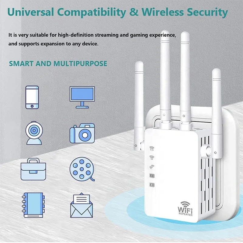 Long Range wifi repeater dual band 802.11ac wifi extender 1200mbps wifi booster