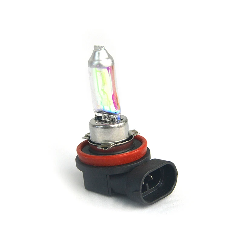 High Quality H9 12V 65W Rainbow Color Tube Quartz Glass Good Base Long Life Car Light Halogen Lamp