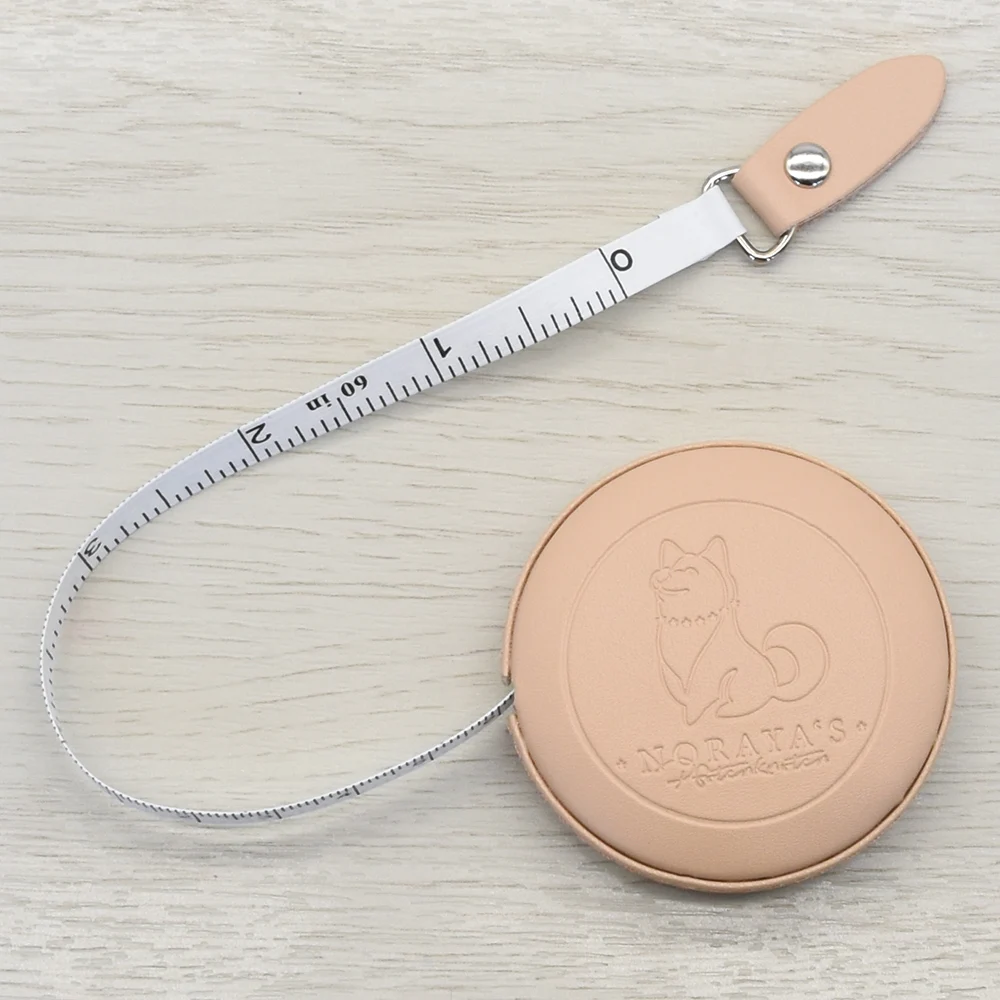 Wholesale mini tape leather retractable circular multi coloured portable measuring tape measure for body measuring