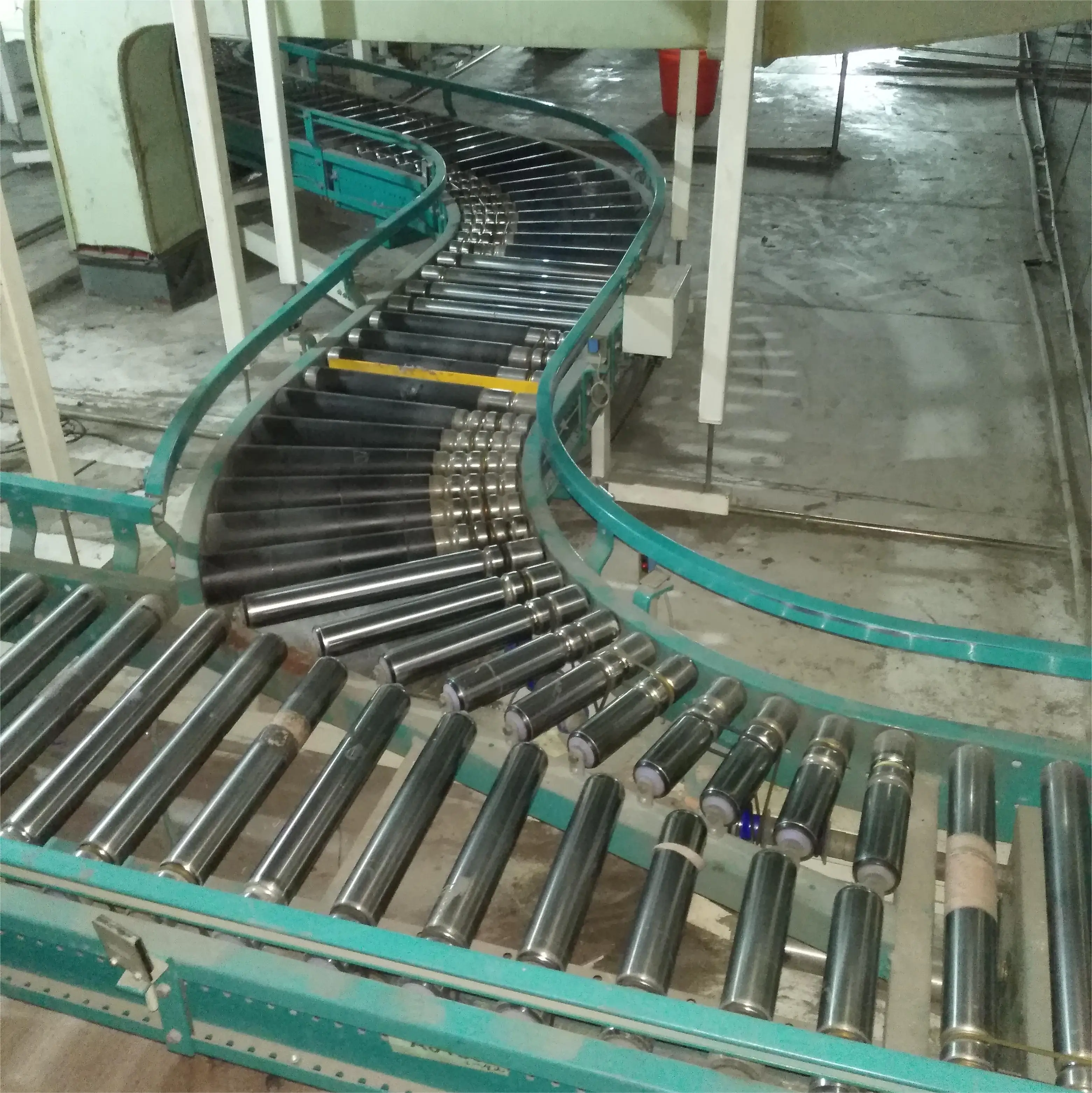 heavy duty electric double chain power roller conveyor conveying equipment