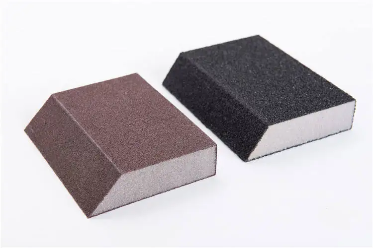 High density aluminum oxide wet dry sanding sponge block flexible abrasive sanding block angled drywall