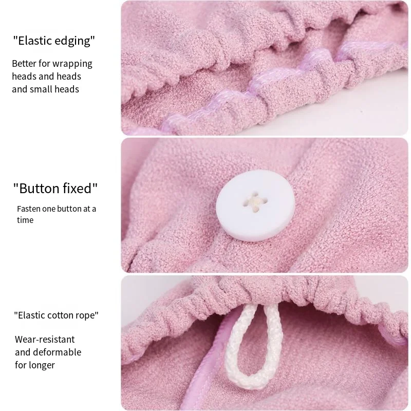Absorbent Microfiber Hair Towel Wrap Women Quick Dry Turban Wraps Hair Drying Towel