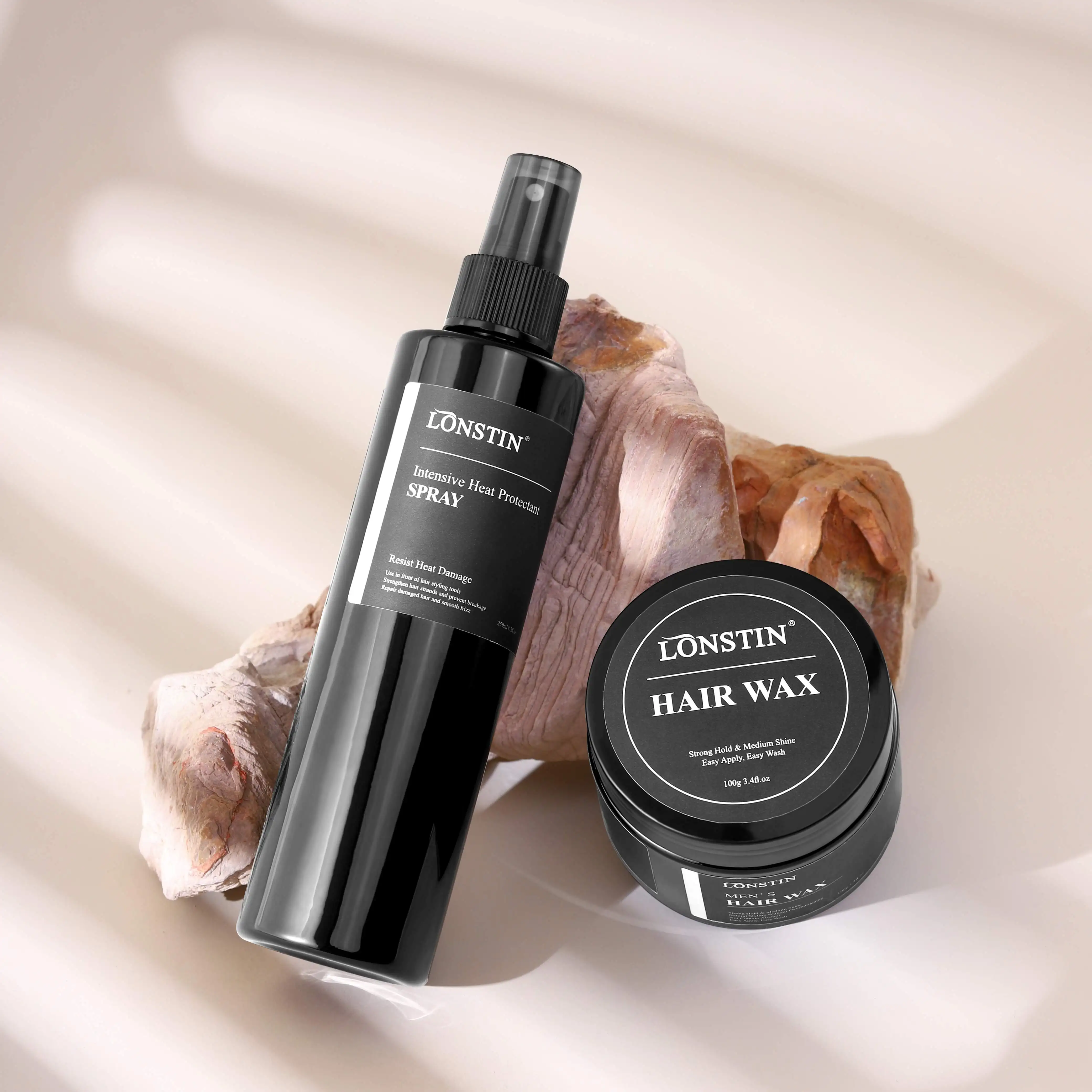 Private Label Hair Care Protection Styling Wax Strong Hold Anti Frizz Leave in Argan Oil Heat Protectant Spray for Hair
