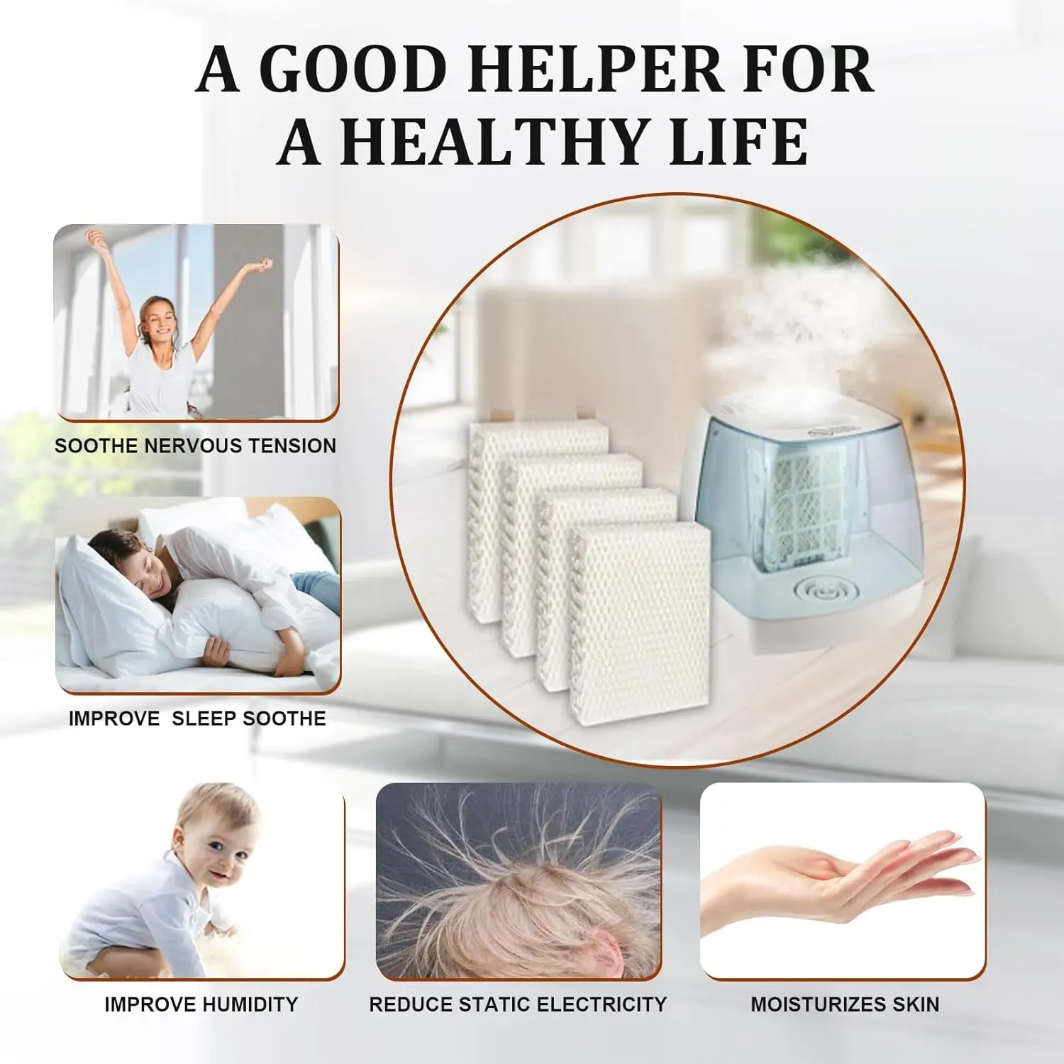 WF813 Humidifier Filter Replacement for RCM832 RCM-832N WF813 Air humidifier adapted to Procare PCWF813 Humidifier Wick Filter