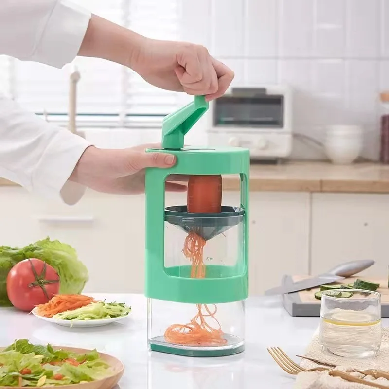 Boutique New Manual Multifunctional Kitchen Vegetable Cutter With Rotating Blades And Mandoline Slicer Vegetable Veggie Slicer