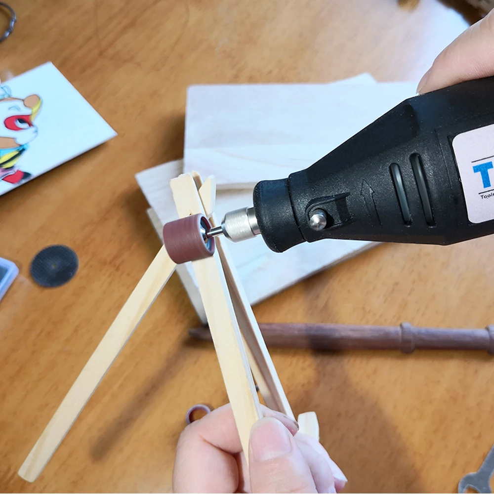 Набор абразивных шлифовальных лент и барабанов TASP 42 шт., наждачная бумага, роторные инструменты, аксессуары с оправками, зернистость 80 ~ 600