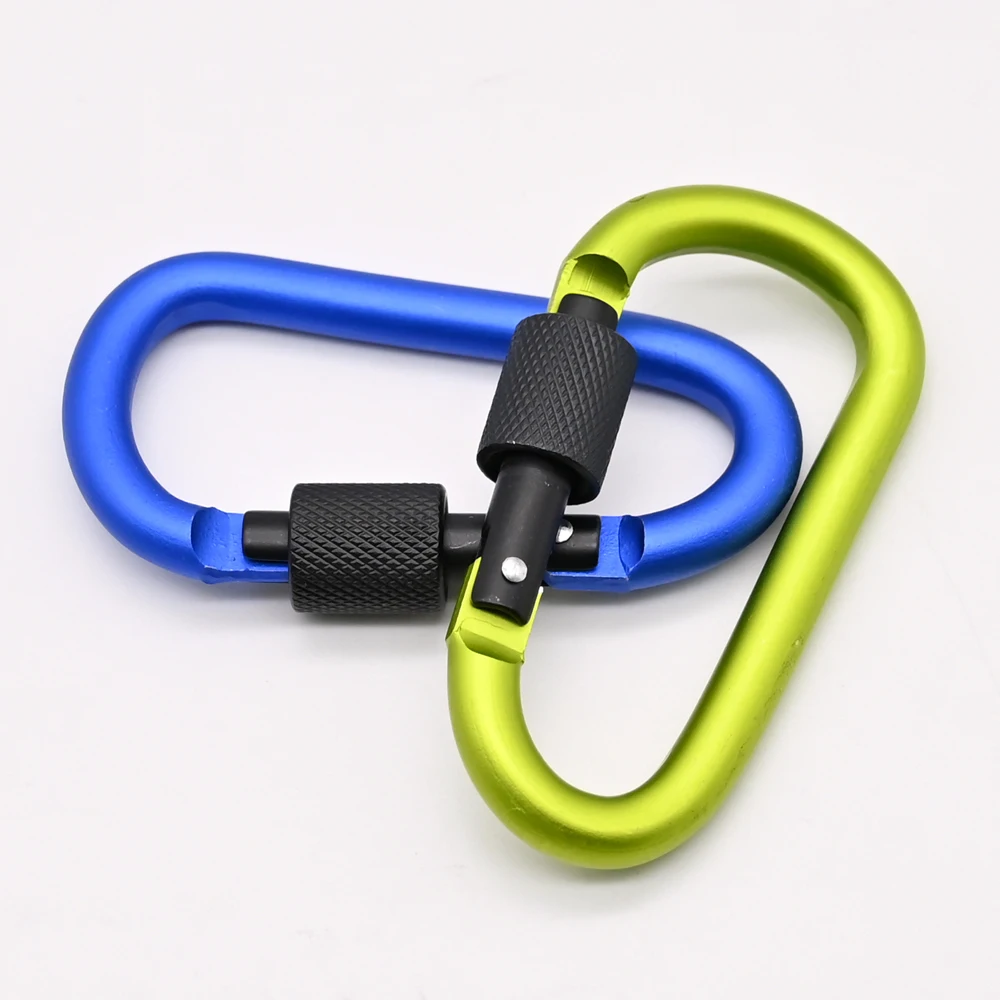 Custom Design Metal Galvanized Oval Heavy Industry Safety Screw Hook Locking Big Self-locking Carabiner