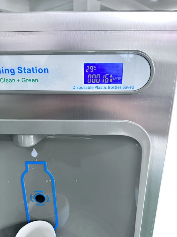 Freestanding Electric Water Cooler Stand Type Cold Dispenser with IR Sensed Bottle Filler Touchless Handfree for Household Use