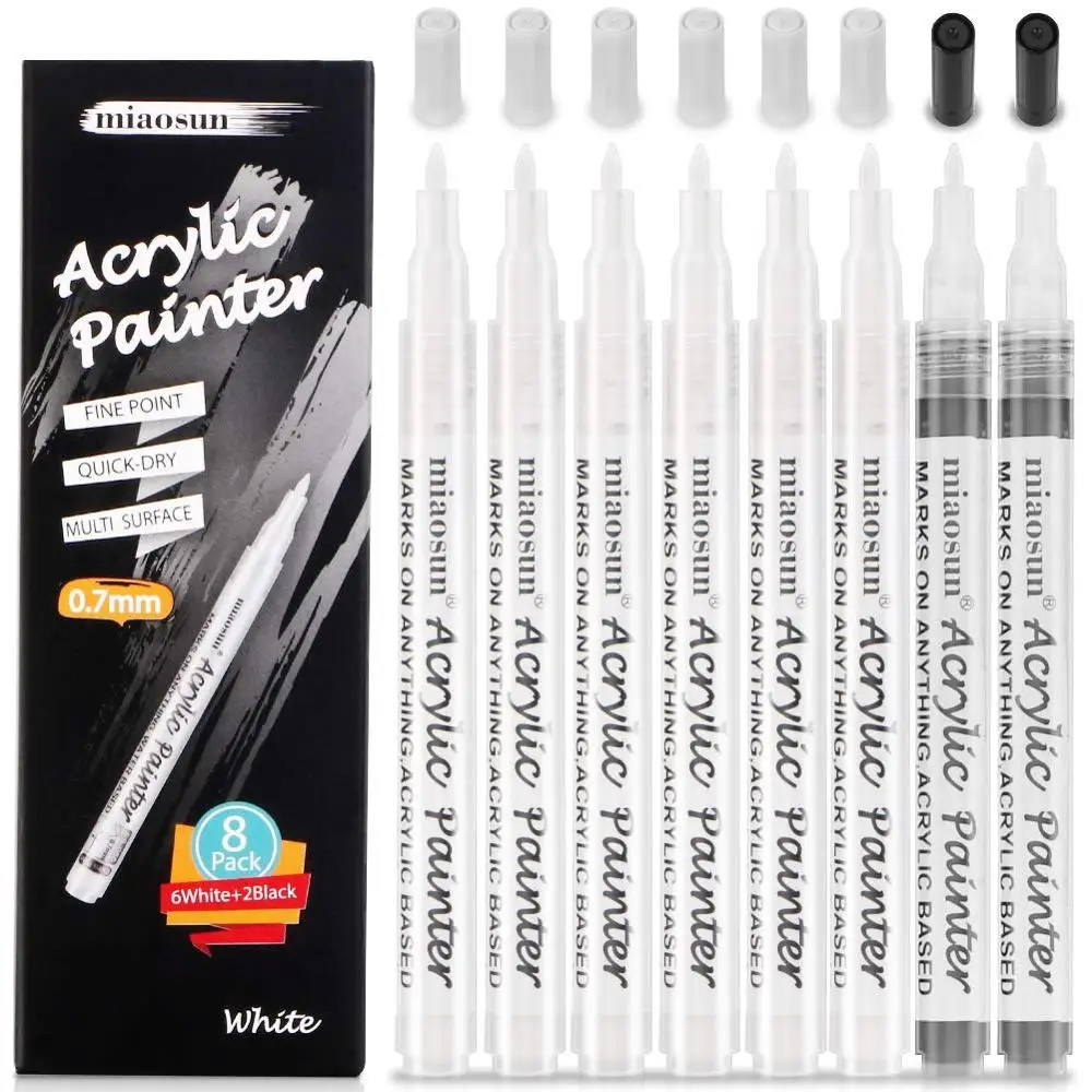 
Acrylic Paint Markers 15 Colors Acrylic Paint Pens for Rock, Glass Painting, Ceramic, Wood, Canvas, Fabric, Photo Album 