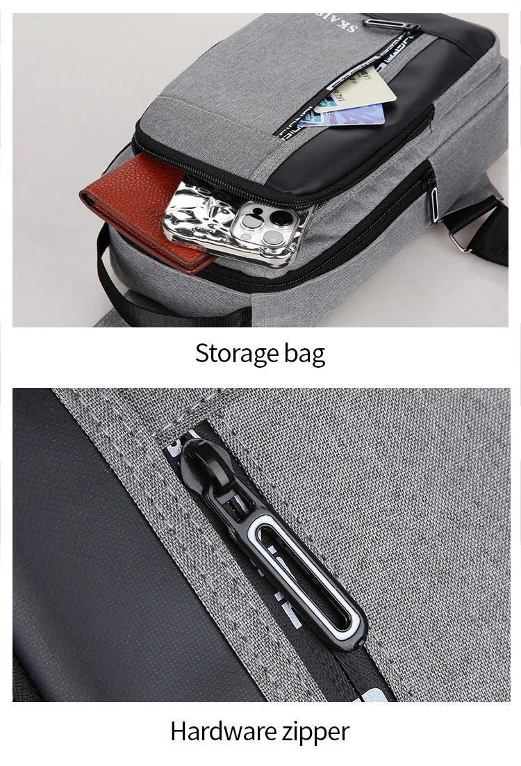 Luxury Designer Nylon Custom Logo Printed Men Sling Crossbody One Shoulder Cross Body Chest Messenger Bags With Charging Port