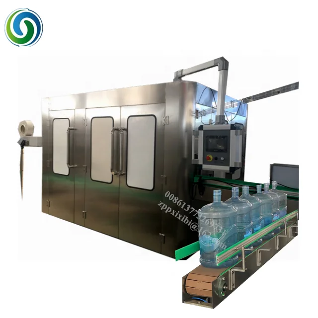 Rotary 2 In 1  5 Gallon Mineral Water Bottle Filling Capping Machine , 20Liter Jar Water Bottling Plant / Line Low Price