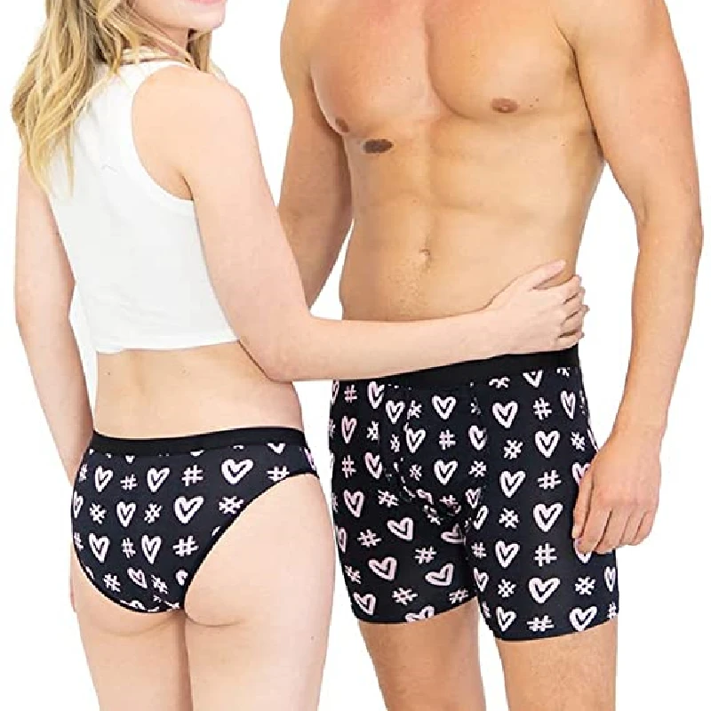 China manufacturer customized couples Underwear cotton soft underwear couple underwear set