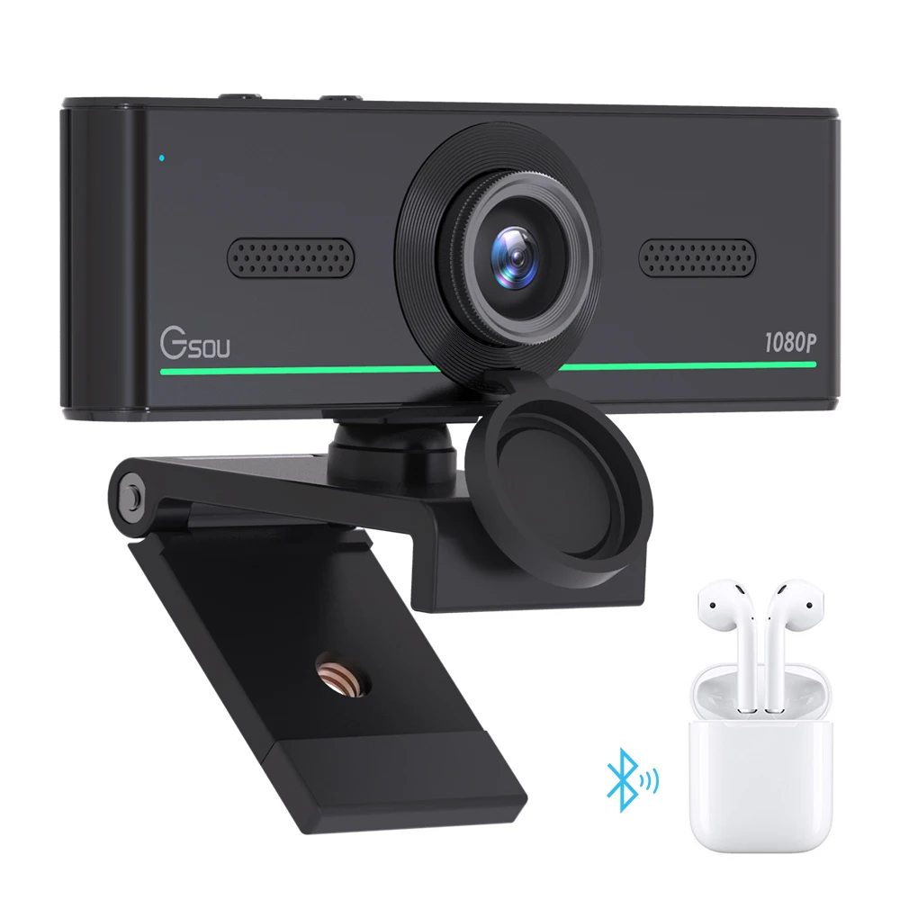 
Wide Angle Fixfocus 1080p Usb Living Streaming Mini Live Chat Pc Bluetooth Webcam 