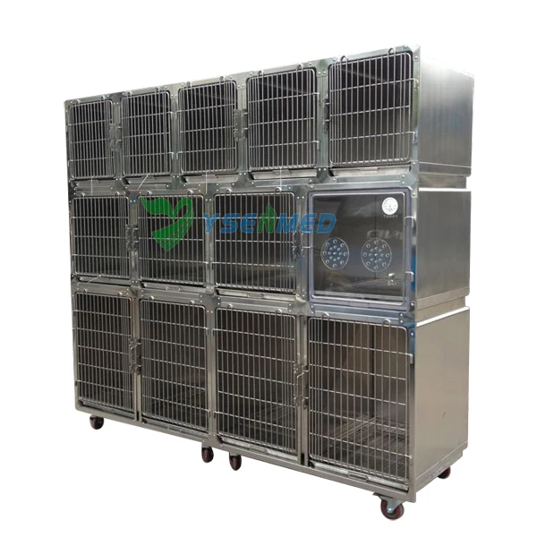 Medical Equipment 304 Stainless Steel Pet Cage animal cages veterinary combination cages for pet clinic