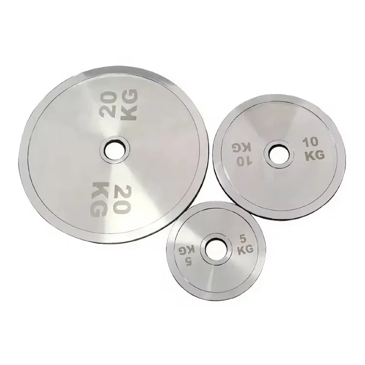 UNIQ Powerlifting Bumper Plate Calibrated Steel with Hard Chromed Weight Plates