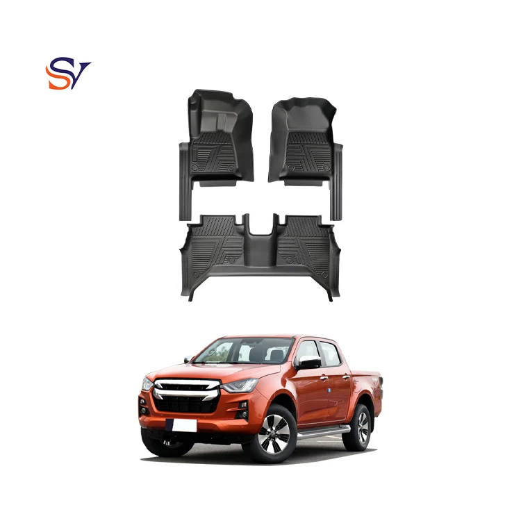 4 pieces car floor mat for ISUZU D-MAX 2021 5D TPE high quality custom wholesale auto luxury car mats