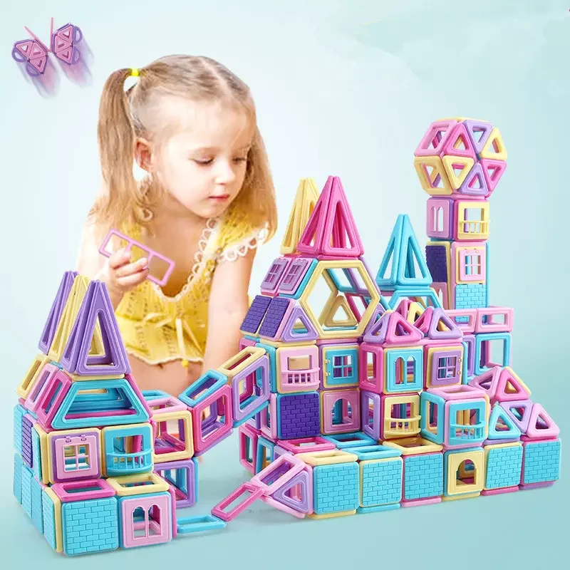 Magnetic Building Sets Magnetic Puzzle Toys Macarons Color Building Blocks Educational Construction Toys