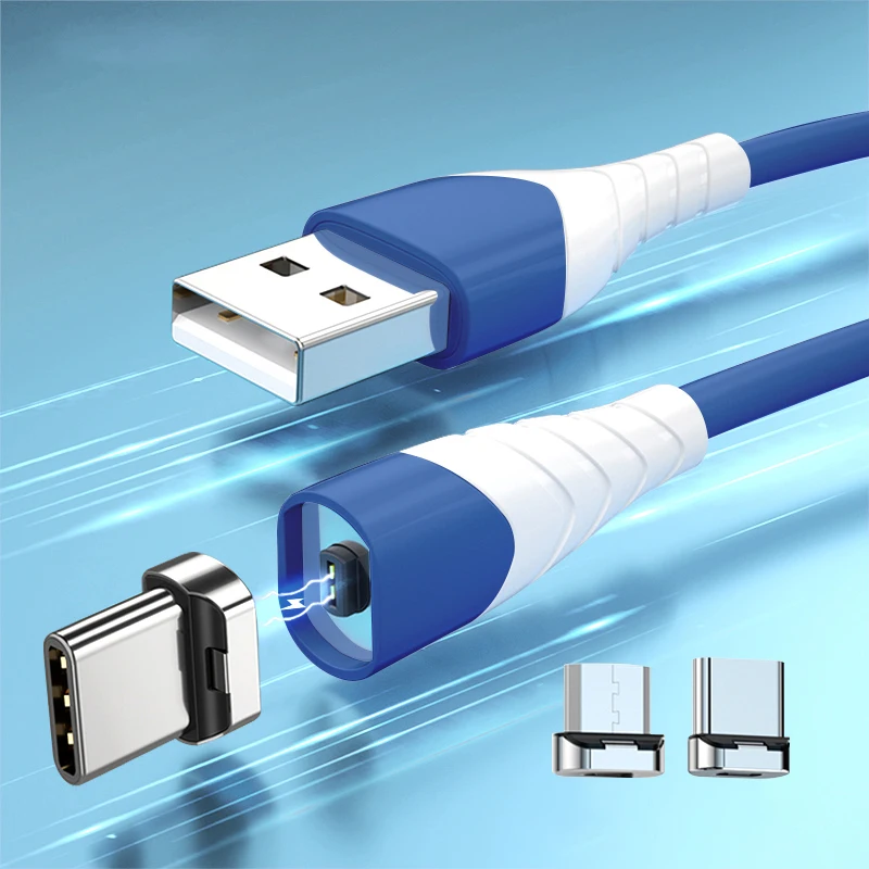 Оптовая продажа, сменный Магнитный штекер типа c 3 в 1, Магнитный зарядный кабель, USB-кабель для быстрой зарядки, кабели Micro B, OEM