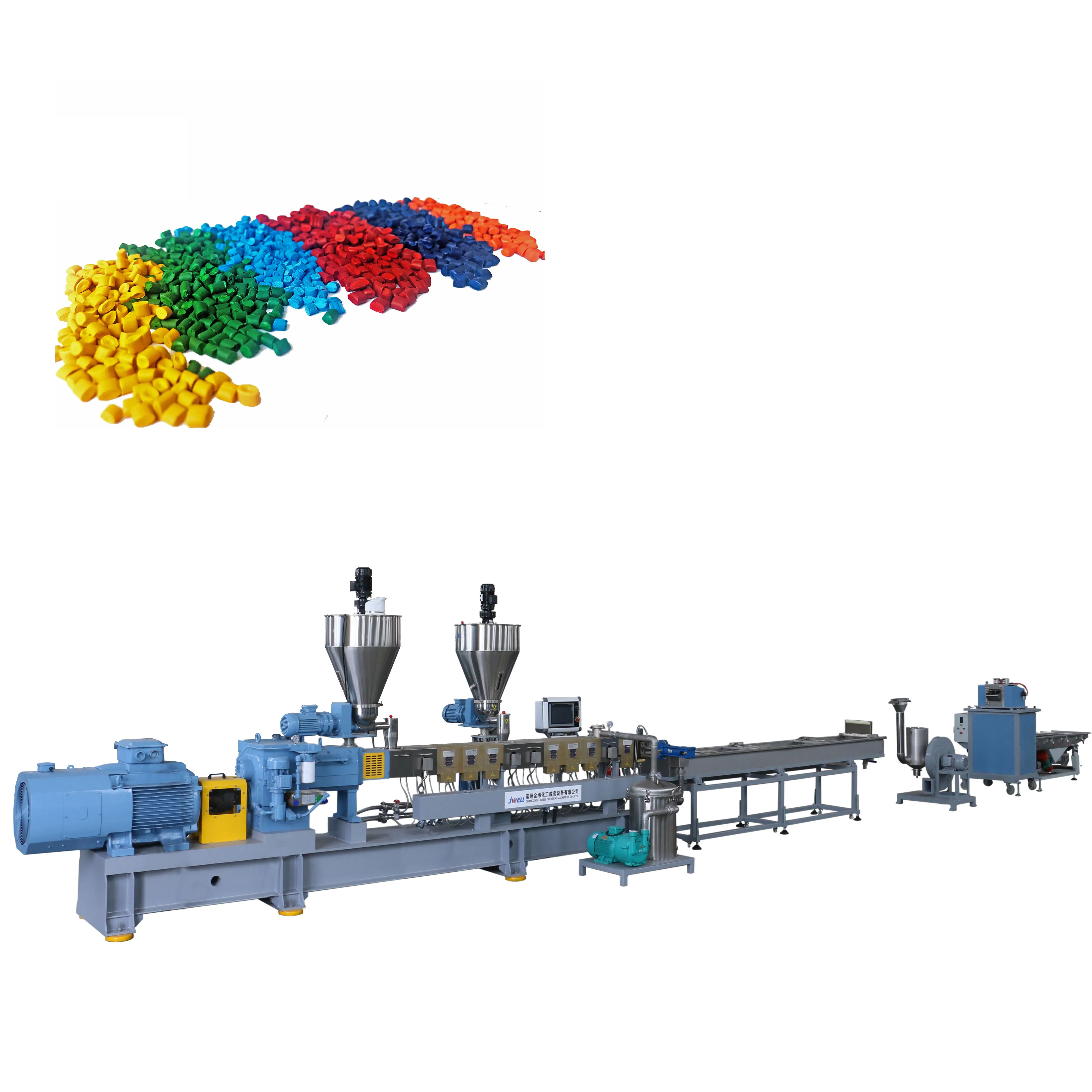 JWELL PP PE Plastic Color masterbatch line production line black masterbatch making machine