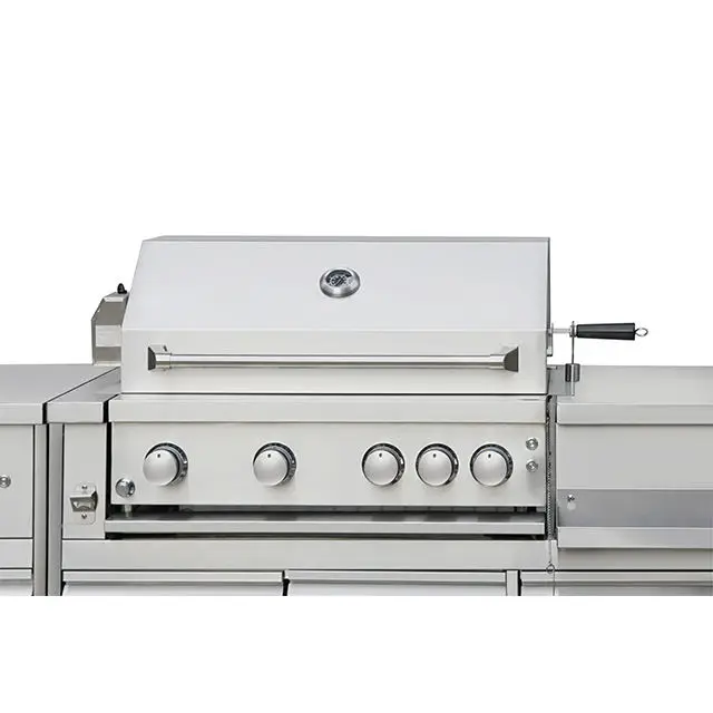 Kitchen outdoor stainless steel 4 burners build-in gas bbq grill with high quality