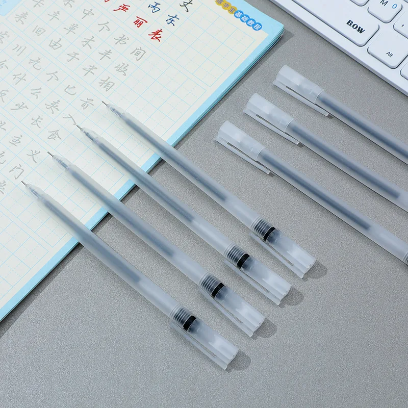 Custom Student Stationery Supplies Transparent Frosted Gel Pens Wholesale